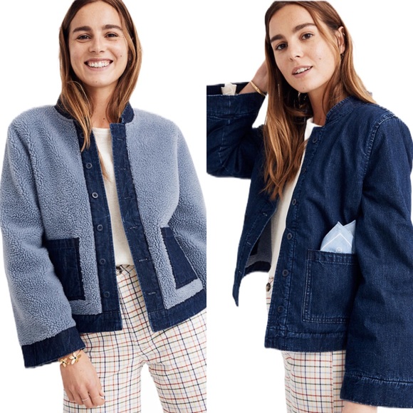 madewell reversible sherpa jean jacket